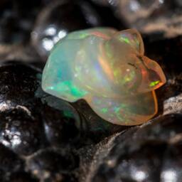 Opal Multicolor Flower Carving - 1.9 Cts - thumbnail 2