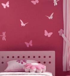 Reusable Butterfly & Dragonfly Stencils 4 Pc Kit - Easy Wall Decor For Nurseries, Kids Rooms - thumbnail 1