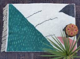 Moroccan Abstract Rug Moroccan Colorfull Rug Beni Ourain Rug, New Style Carpet , Abstrackt Azilal Area Rugs - thumbnail 1
