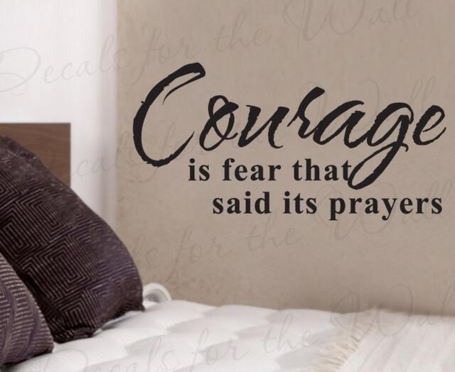 Courage Fear That Said Its Prayers Inspirational Home Religious God Bible Quote Sticker Vinyl Wall Decal Lettering Art Decor Saying R30 - image 1