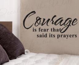 Courage Fear That Said Its Prayers Inspirational Home Religious God Bible Quote Sticker Vinyl Wall Decal Lettering Art Decor Saying R30 - thumbnail 1