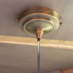 Hammered Bronze Finish Curved Plate Pendant Light, Solid Brass Ceiling Leaf Light Hanging Lampshade - thumbnail 3