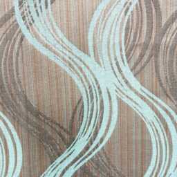 Aqua Stripes Jacquard Weave Curtain Panels, Swirl Curtains - Rod Pocket, Grommet, Box Pleat, Three Pinch Tab Top & Plain Ring Top - thumbnail 4