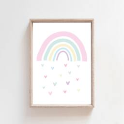 Set Of 3 Girls Nursery Prints, Be Kind, Rainbow Bedroom Wall Art, Playroom Pastel - thumbnail 2