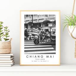 Chiang Mai Thailand Print Minimalist Travel Wall Art - thumbnail 2