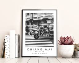Chiang Mai Thailand Print Minimalist Travel Wall Art - thumbnail 1