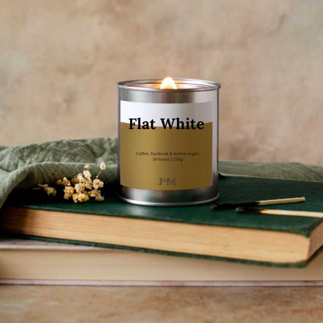Flat White Coffee Candle, Crackle Wick Candle For Lovers - image 1