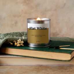Flat White Coffee Candle, Crackle Wick Candle For Lovers - thumbnail 1