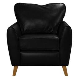 Black Vinyl Washable Minimalist Chair - Crib 5 Contract Use Fabric British Custom Made - thumbnail 2