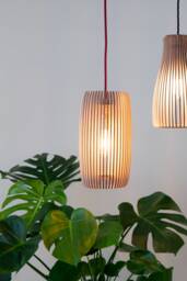 Hanging Lamp Ferdinand, Wooden Made Of Birch By Rafinesse & Tristesse - thumbnail 1