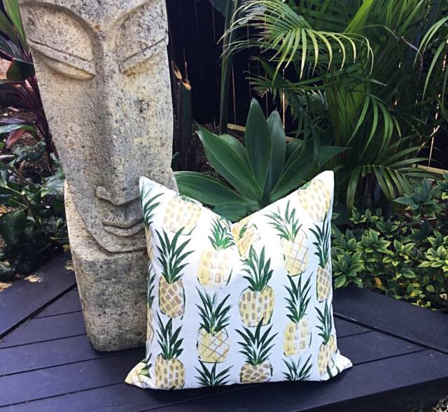 Pineapple Outdoor Cushion Cover, Tropical Island Style Pillow - image 1