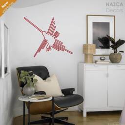 Nazca Hummingbird Wall Decal Peruvian Geoglyph Art