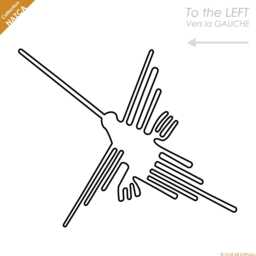 Nazca Hummingbird Wall Decal Peruvian Geoglyph Art - thumbnail 2