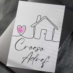 Welsh Language Wall Art, A4 Print, High Quality Poster, Welcome Home Sign, Decor, Croeso Adref - thumbnail 2