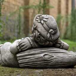 Cheerful Farmer Statue Relaxed Concrete Garden Decor Humorous Cement Ornament Stone Woman With Bottle Detail Figurine Lawn Gift - thumbnail 4