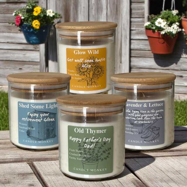 Personalised Hand-Poured Garden Candle - Choose Shed, Sunflowers, Lavender Etc 40-Hour Burn - 475G - image 1