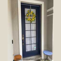 "Sheer Voile Door Curtain 76"" Width. Fits Window 20"" - 25" - thumbnail 2