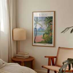 Hawaii Kauai Travel Poster, Poster Print, Wall Art, Islands, Coastal - thumbnail 3