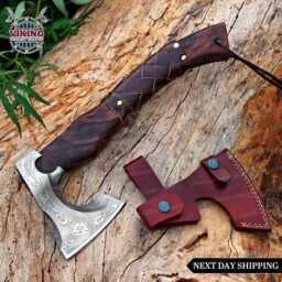 Viking Axe, Carbon Steel Personalized Axe in Hand Forged For Wall Decoration, Custom Made Camping, Axe - thumbnail 3
