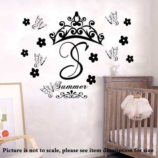 Custom Monogram Name Initials Personalized Wall Art Stickers Vinyl Girls Room Decals Jrd5 - image 1