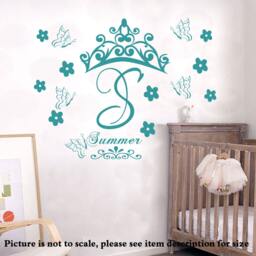 Custom Monogram Name Initials Personalized Wall Art Stickers Vinyl Girls Room Decals Jrd5 - thumbnail 3