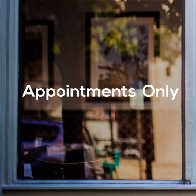Appointments Only Shop Window Sticker Barber Hairdresser Nail Bar Salon Decal Display - image 1