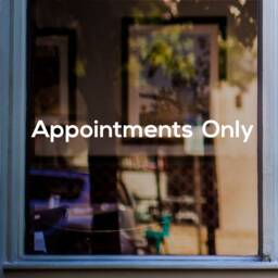 Appointments Only Shop Window Sticker Barber Hairdresser Nail Bar Salon Decal Display - thumbnail 1