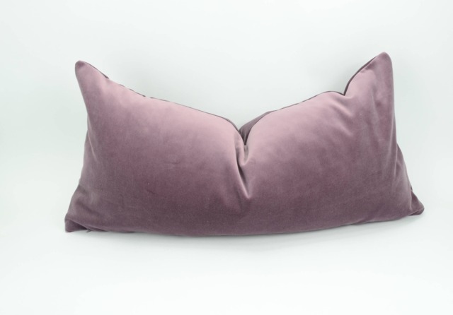 Mauve Pillow Cover // Velvet Cushion Case Long Lumbar - image 1