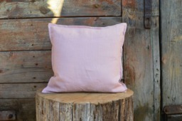 Linen Pillow Cover - Blush Linen Cushion Natural Decorative Pillows - thumbnail 1
