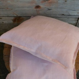 Linen Pillow Cover - Blush Linen Cushion Natural Decorative Pillows - thumbnail 3