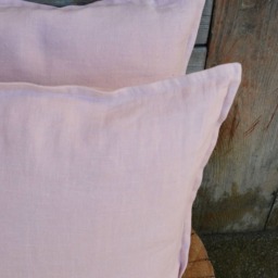 Linen Pillow Cover - Blush Linen Cushion Natural Decorative Pillows - thumbnail 2