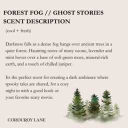 Forest Fog - Apothecary Candle, Green Glass, Spooky Gothic Dark Academia Book Lovers Gift - thumbnail 2