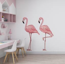 Pink Flamingo Wall Decal Nursery Room Decor Sticker - thumbnail 1