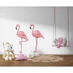 Pink Flamingo Wall Decal Nursery Room Decor Sticker - thumbnail 2