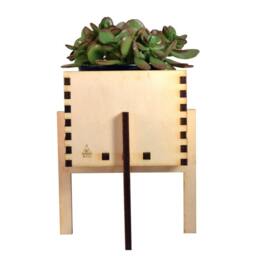 Wooden Planter & Stand, Minimalist Box & Plant Succulent Planter, Handcrafted in Portland, Oregon - thumbnail 3