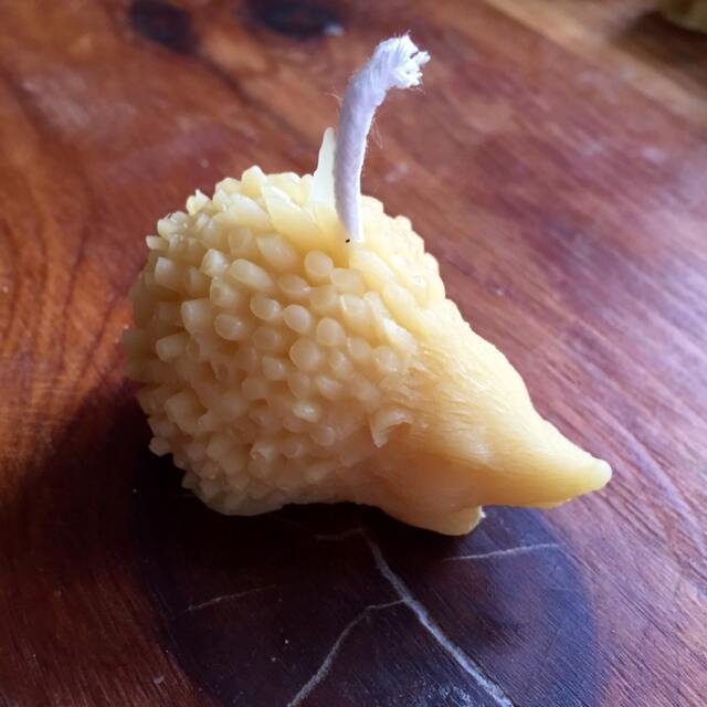 Beeswax Small Hedgehog Candle - image 1