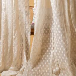 Off White Floral Handloom Curtain, Sheer Curtains For Living Room, Bedroom, Window Curtains, Door Indian Curtains