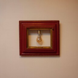 Retro Lamp, Frame Lamp, Vintage Frame Wall Wood Lighting, Vintage - thumbnail 2