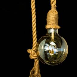 Rope Sconce Handmade Loft Style Minimalist Wooden Lamp Vintage & Rustic Design - thumbnail 3