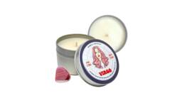 Virgo Zodiac Candle Crystal Infused Soy Candle With Red Jasper