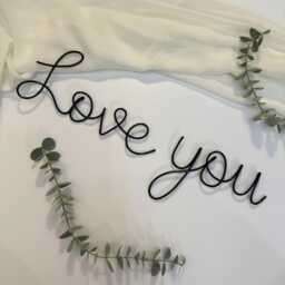 Love You Wire Quote For Wall, Metal Love Sign, Hand Bent Decor, Cute Wall Hanging, Decor - thumbnail 2