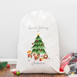 Personalised Christmas Sack, Eve Stocking, Bag, Father Christmas, Present Box - thumbnail 3