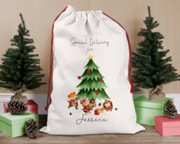 Personalised Christmas Sack, Eve Stocking, Bag, Father Christmas, Present Box - thumbnail 1