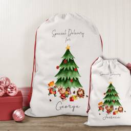 Personalised Christmas Sack, Eve Stocking, Bag, Father Christmas, Present Box - thumbnail 2