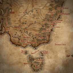 Fantasy Map Of Australia Vintage Style Wall Art - thumbnail 2