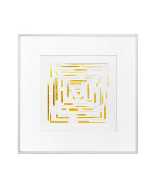 Modernist Labyrinth Wall Art , Paper Sculpture Perfect For Home & Office - image 1