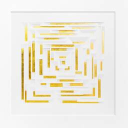 Modernist Labyrinth Wall Art , Paper Sculpture Perfect For Home & Office - thumbnail 3