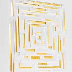 Modernist Labyrinth Wall Art , Paper Sculpture Perfect For Home & Office - thumbnail 2