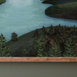 Waterton Lake Watercolor Print Mountain Landscape Art - thumbnail 3