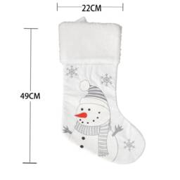 Personalized Christmas Stocking Grey & White Character, Family Matching - thumbnail 2